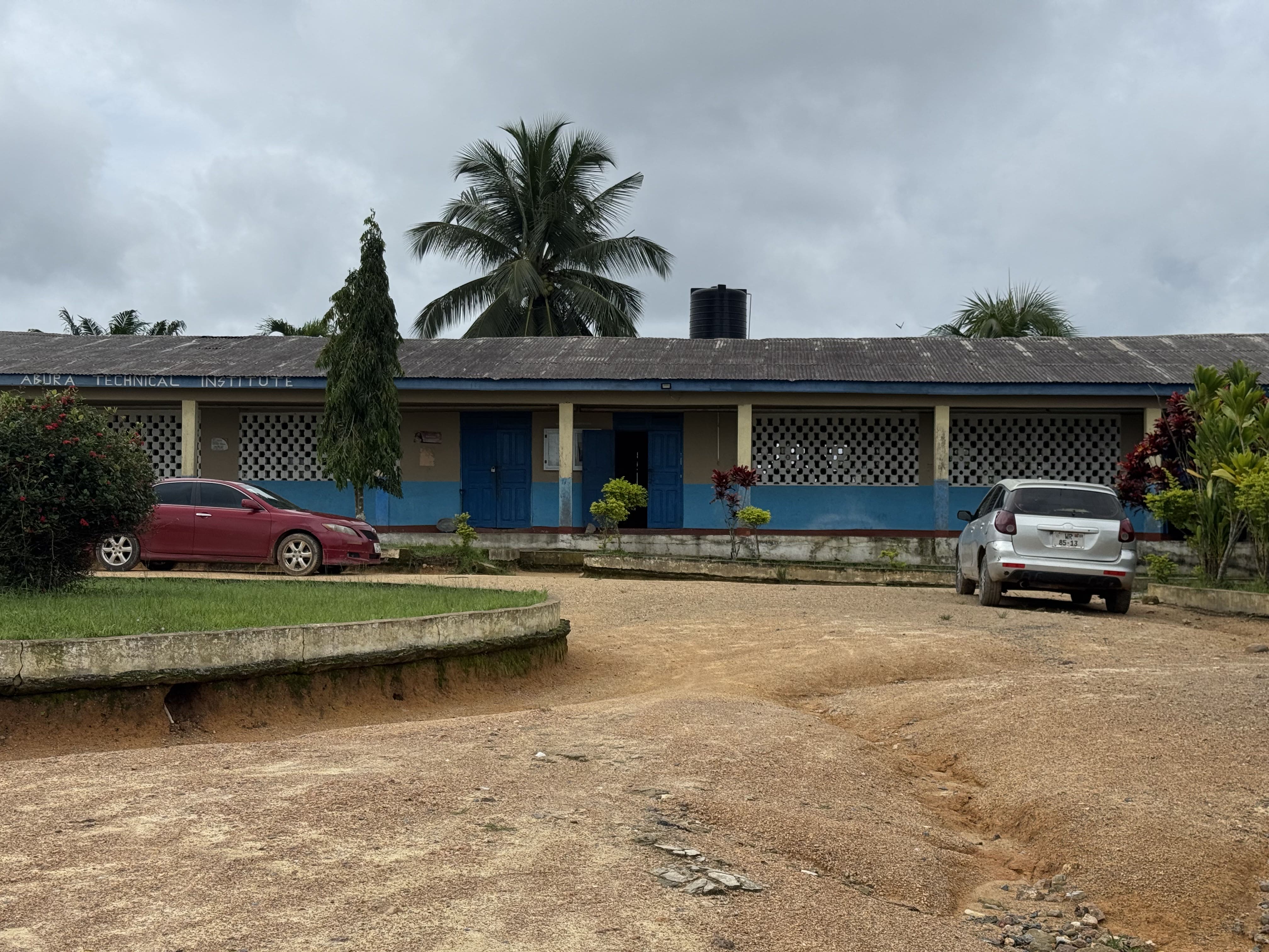 A courtyard at Abura Technical Institute